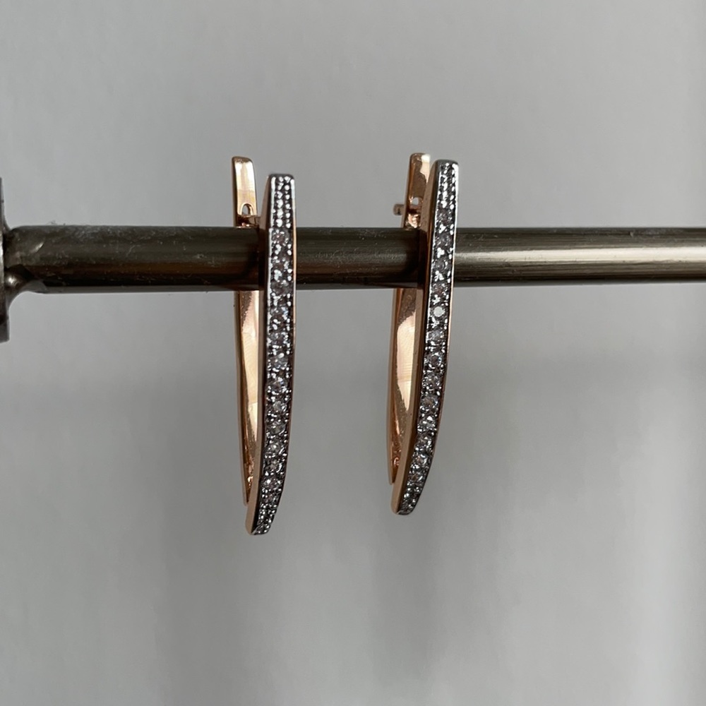 Swarovski Rose Gold Drop Earrings